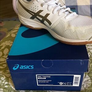 ASICS Gel-Tactic Women's White and Gold Shoes